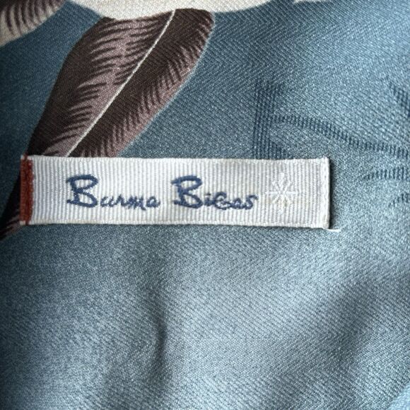 Burma Bibas 100% Silk Hawaiian Aloha Shirt Men’s Sz Lg Tropical Floral Palm Shir - Picture 4 of 14